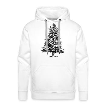 Pine Tree - Men's Premium Hoodie - white - Front - Liam (192cm)
