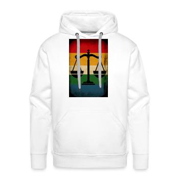 EQUALITY - Men's Premium Hoodie - white - Front - Liam (192cm)