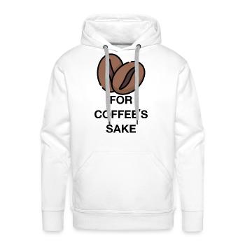 For Coffee's Sake - Men's Premium Hoodie - white - Front - Liam (192cm)
