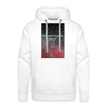 Optimistic - Men's Premium Hoodie - white - Front - Liam (192cm)
