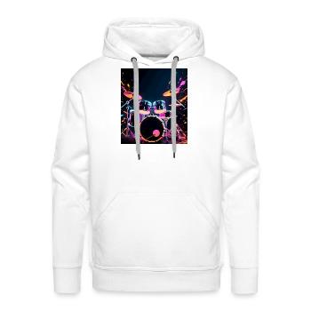 Futuristic Drums - Men's Premium Hoodie - white - Front - Liam (192cm)