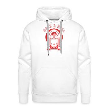 Rock And Roll Sock Hop Party - Men's Premium Hoodie - white - Front - Liam (192cm)