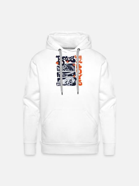 Roys Wheels & Sneakers - Men's Premium Hoodie - white