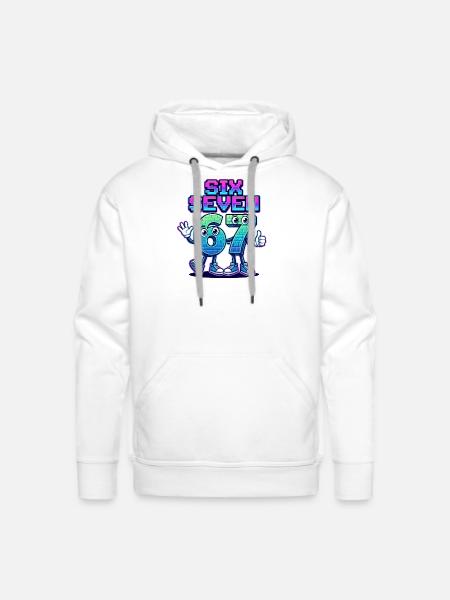 Six Seven 6 7 - Men's Premium Hoodie - white