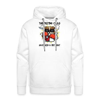 This Meeting Could Have Been A Fist Fight - Men's Premium Hoodie - white - Front - Liam (192cm)