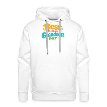 Best Freaking Grandson Ever Gifts for Grandson, Bo - Men's Premium Hoodie - white - Front - Liam (192cm)
