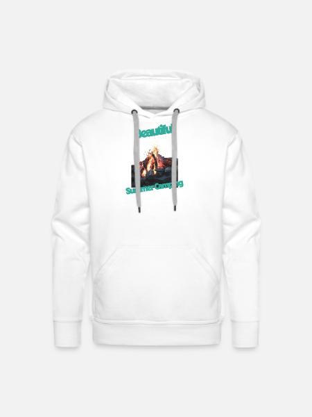 Beautiful_Summer_Camping - Men's Premium Hoodie - white