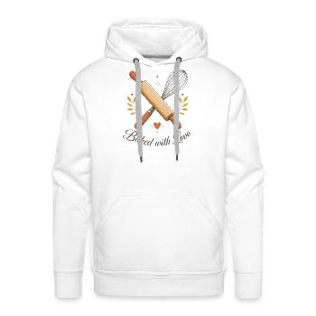Baked with Love Kitchen Whimsy - Men's Premium Hoodie - white - Front - Liam (192cm)