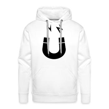 Symbol magnet logo lightning - Men's Premium Hoodie - white - Front - Liam (192cm)