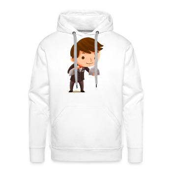 Kids Waiter - Men's Premium Hoodie - white - Front - Liam (192cm)