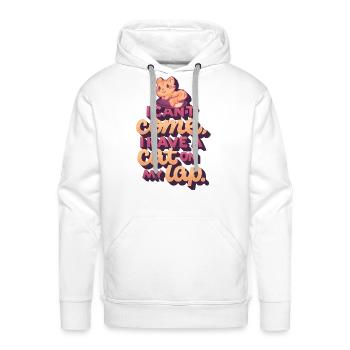 Cat On My Lap 70s - Men's Premium Hoodie - white - Front - Liam (192cm)