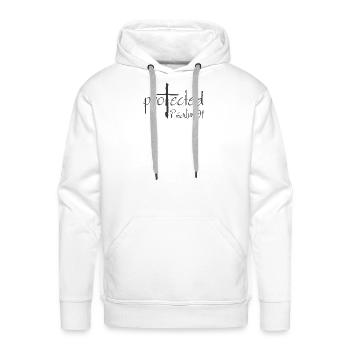Christian Design Protected Psalm 91 - Men's Premium Hoodie - white - Front - Liam (192cm)