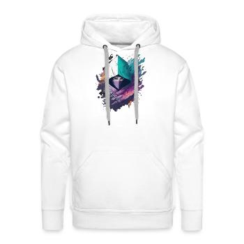 Frost Blade - Men's Premium Hoodie - white - Front - Liam (192cm)