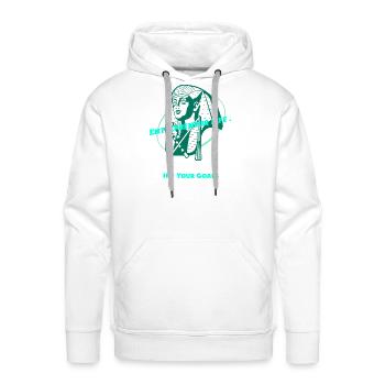 Entrepreneur Life Hit Goals entrepreneur t'shirt. - Men's Premium Hoodie - white - Front - Liam (192cm)