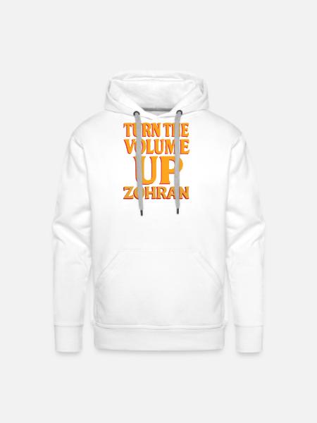 Turn the Volume Up Shirt - Men's Premium Hoodie - white