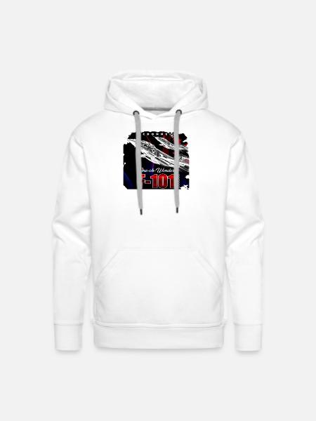 One-Oh-Wonder F-101 Jet Art - Men's Premium Hoodie - white