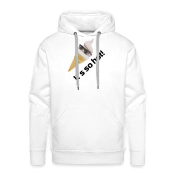 It's So Hot - Cool Ice Cream Cone with Sunglasses - Men's Premium Hoodie - white - Front - Liam (192cm)