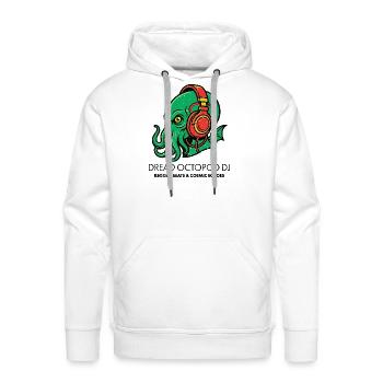 Dread Octopod DJ Reggae Cosmic Echoes Art - Men's Premium Hoodie - white - Front - Liam (192cm)