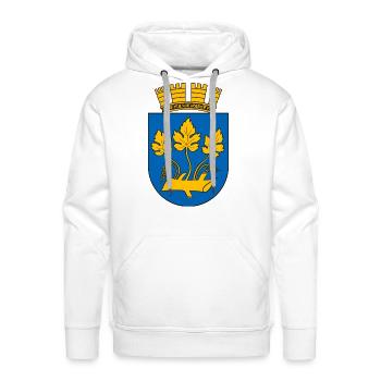 Coat of Arms of Stavanger, Norway - Men's Premium Hoodie - white - Front - Liam (192cm)