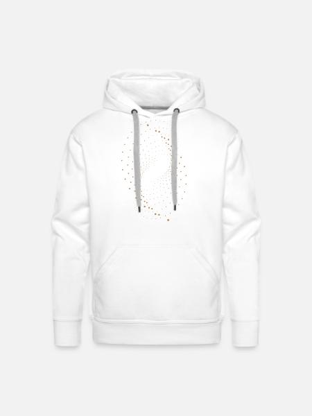 Abstract Dot Design - Men's Premium Hoodie - white