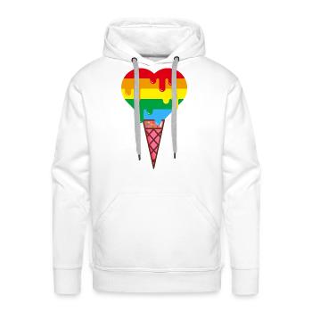 PRIDE Cream Cone humor - Men's Premium Hoodie - white - Front - Liam (192cm)