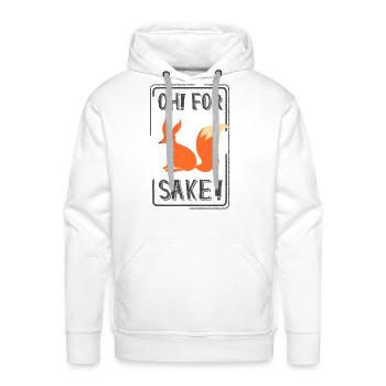 Oh No Sake Fox - Men's Premium Hoodie - white - Front - Liam (192cm)