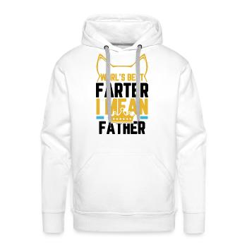 World s Best Farter I Mean Father - Men's Premium Hoodie - white - Front - Liam (192cm)