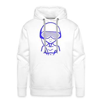 Cool DJ Alien Extraterrestrial Music Club Party - Men's Premium Hoodie - white - Front - Liam (192cm)