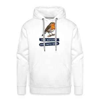 Bird Watching Goes Both Ways - Men's Premium Hoodie - white - Front - Liam (192cm)