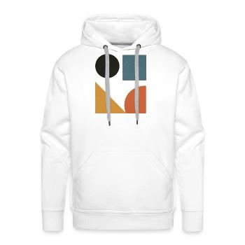 Geometric Colorblock Mosaic - Men's Premium Hoodie - white - Front - Liam (192cm)
