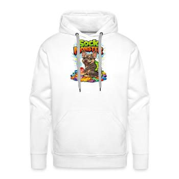 Sock Monster: Colorful Sock Collector - Men's Premium Hoodie - white - Front - Liam (192cm)
