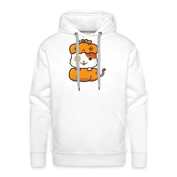 Art mignon d’Halloween pour un costume de citrouille calico - Molleton à capuche Premium pour homme - blanc - Devant - Liam (192cm)