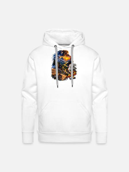 Feel Alive Summit Adventure - Men's Premium Hoodie - white