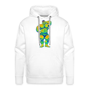 Heat N Hot - Men's Premium Hoodie - white - Front - Liam (192cm)