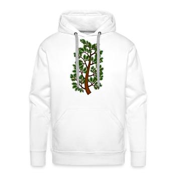 Pine tree branch - Men's Premium Hoodie - white - Front - Liam (192cm)