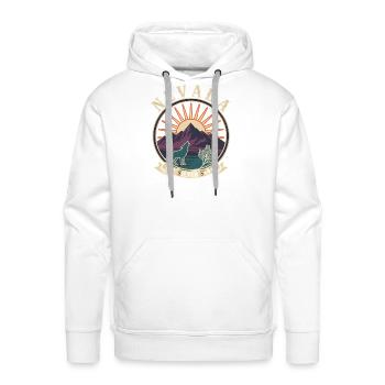 Nevada Wolf Sunset - Men's Premium Hoodie - white - Front - Liam (192cm)