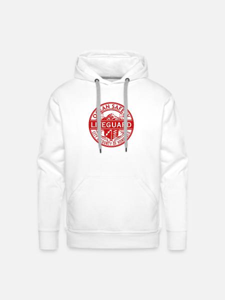 Ocean Safety Lifeguard City County Of Honolulu - Men's Premium Hoodie - white