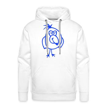Little budgie parrot small sparrow bird smiling - Men's Premium Hoodie - white - Front - Liam (192cm)