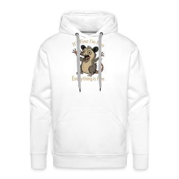 Humorous Mouse with Witty Quote - Men's Premium Hoodie - white - Front - Liam (192cm)