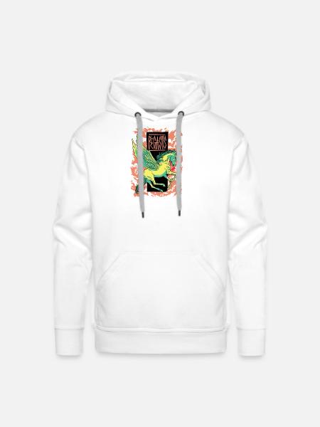 Mythic Pegasus Banner - Men's Premium Hoodie - white