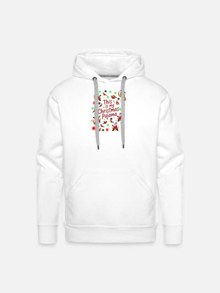 This Is My Christmas Pajama - Men's Premium Hoodie - white