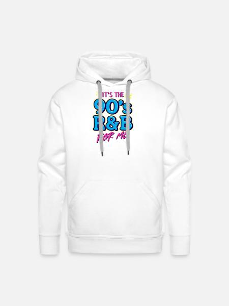 90s R&B Nostalgia RetroTee - Men's Premium Hoodie - white