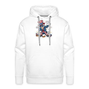 Dab drôle 4 juillet Dab Kids Ado 4 juillet - Molleton à capuche Premium pour homme - blanc - Devant - Liam (192cm)