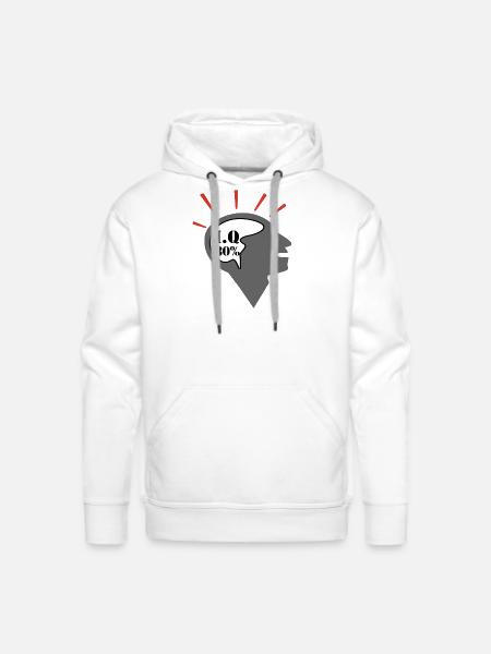 thinking man - Men's Premium Hoodie - white