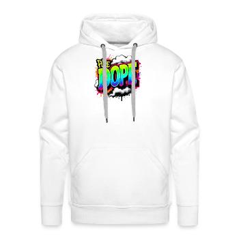 Pure Dope Neon Graffiti Splash - Men's Premium Hoodie - white - Front - Liam (192cm)