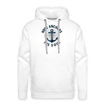 Hope Anchors the Soul - Men's Premium Hoodie - white - Front - Liam (192cm)