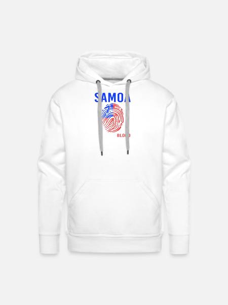 Samoa Flag Samoan Tribal Pride - Men's Premium Hoodie - white