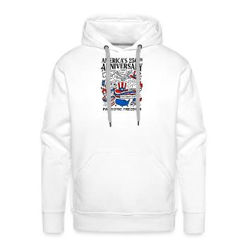America 250th Anniversary Patriotic Freedom 2026 - Men's Premium Hoodie - white - Front - Liam (192cm)