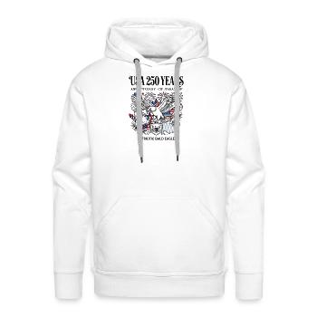 United States National Bird And Country Map - Men's Premium Hoodie - white - Front - Liam (192cm)