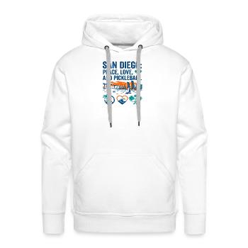 San Diego Peace Love And Paddle Sport - Men's Premium Hoodie - white - Front - Liam (192cm)